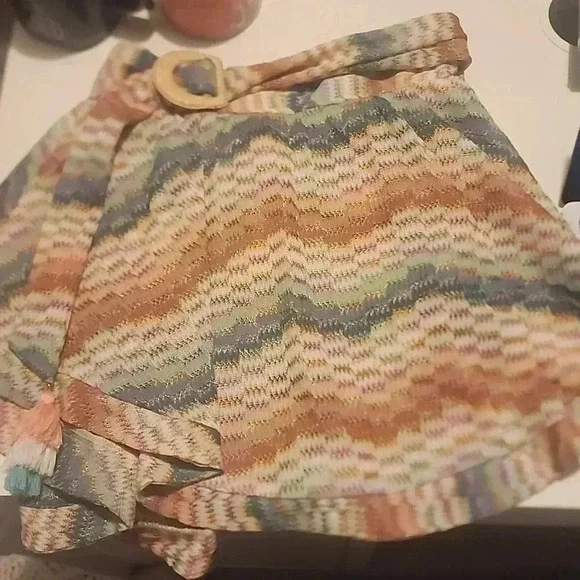 TRINA TURK CROCHET BELTED SKIRT - Picture 4 of 7